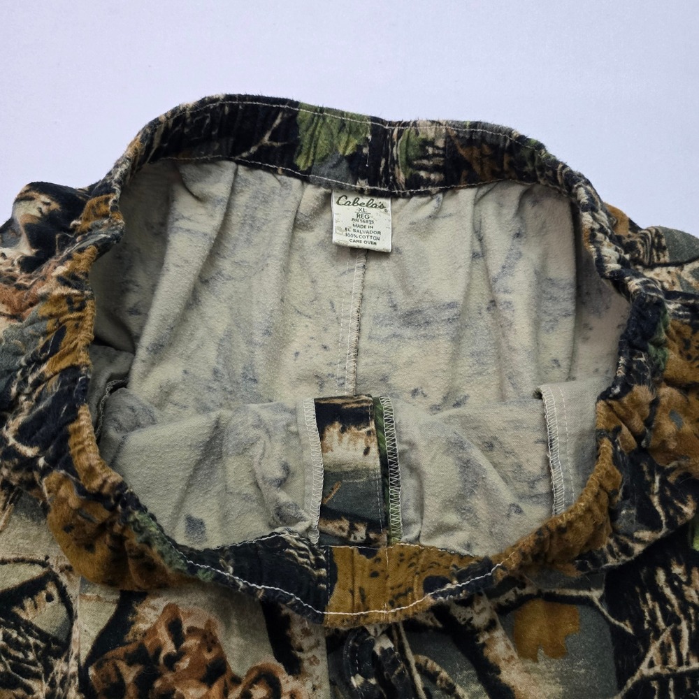 Cabelas VTG Mens XL Camo Flannel Seclusion 3D Pants Forest Leaf Camo Hunting - Picture 3 of 13